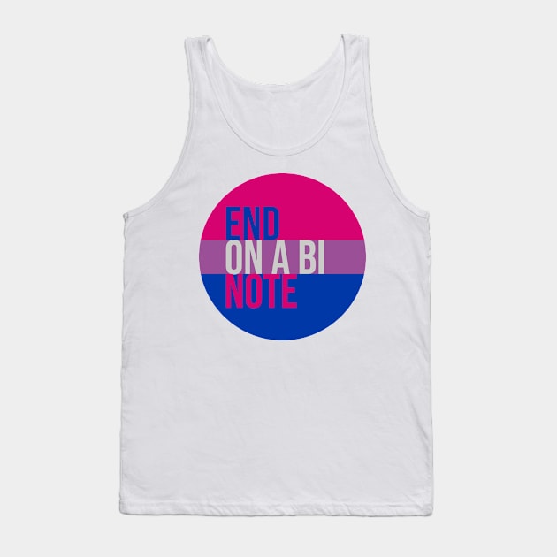 End on a Bi Note - Bisexual Pride Flag Tank Top by ursoleite